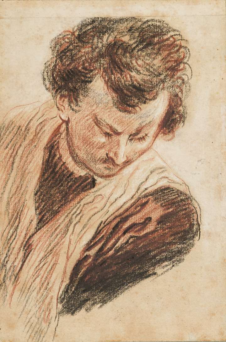 A Young Man Looking Down